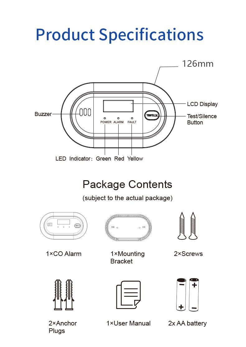 PGC10 Battery Power Carbon Monoxide Alarm (12)