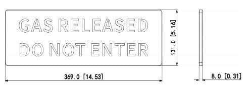 Gas release led alarm DHI-HY-1510 dimensions