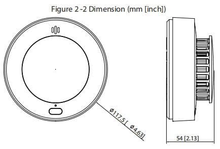 LoRa Smoke Alarm DHI-HY-L131_dimensions